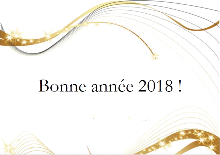 Bonne année à tous !