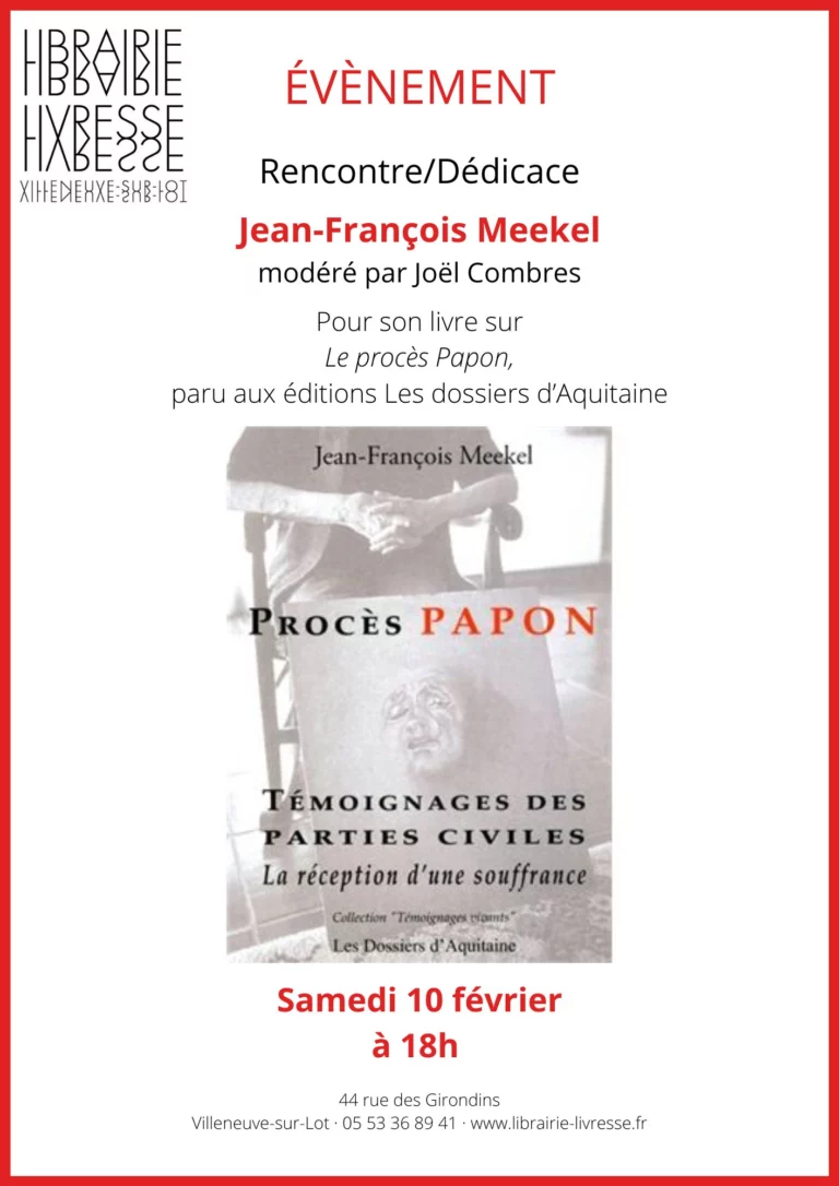 Rencontre dédicace : Jean-François Meekel